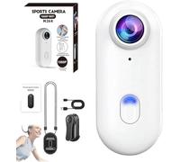 Nexo25 Camera, Motiontrail - Nexo25 Black Camera, POV Cameras 4k Motiontrail, with Ip68 Waterproof Wearable Action Cam, Magnetic Clip, 360° Rotation, for Travel, Outdoor Sports (White-1080-A+32G)