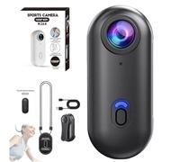Nexo25 Camera, Motiontrail - Nexo25 Black Camera, POV Cameras 4k Motiontrail, with Ip68 Waterproof Wearable Action Cam, Magnetic Clip, 360° Rotation, for Travel, Outdoor Sports (Black-1080-A+128G)