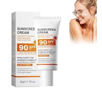 Nexolla Protector solar SPF 90, loción de protección solar para todo el cuerpo con protección UV, protector solar calmante, antiedad e hidratante, protector solar sf90