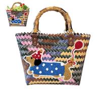 Nexoria Bolsa de compras portátil grande con asas Silla de playa de plástico ligero para mujer al aire libre (C)
