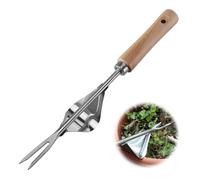 Nexoria Rascador de juntas, cortador de malas hierbas de acero inoxidable con mango, limpiador de juntas para eliminar musgo y malas hierbas, herramienta manual para jardín (B)