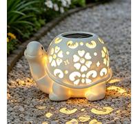 Nexoria Tortuga solar para exteriores, resistente a la intemperie, tortugas, farolillo solar para exteriores, figura de tortuga de resina con luces LED, balcón, decoración, farol solar, estatuas de