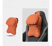 NexRen Almohada para reposacabezas automotriz con espuma viscoelástica de distribución uniforme de la presión y tratamiento que resiste la formación de bolitas y la decoloración (naranja)