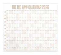 NexRen Big A## - Calendario de pared de borrado en seco 2026, planificador anual de 4 x 3, programación codificada por colores, papeles ligeros sostenibles, visión general visual para oficina, aula