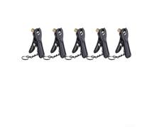 NexRen Bomba de bicicleta con conector de inflador de válvula británica, agarre antideslizante, inflado rápido, compatible con múltiples tipos de válvulas, plata/negro, paquete de 5 (negro)