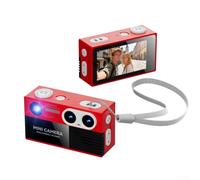 NexRen Cámara retro 4K HD para estudiantes con sistema de doble lente pantalla LCD TFT de 2.4 pulgadas y compatibilidad con carga tipo C (CCD19 rojo)