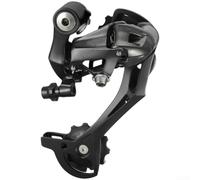 NexRen Desviador trasero de bicicleta de aleación de aluminio, 9 velocidades, 27S, compatible con piezas de bicicleta de montaña M390, ligero, negro, 16 x 10 x 8 cm para un cambio suave