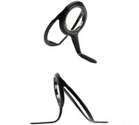NexRen Guía de la caña de pescar del pie del acero inoxidable Posicionamiento interno liso anti nudo (negro No. 8)