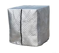 NexRen IBC - Cubierta de tanque aislada de 1000 L, protección para todas las estaciones contra heladas y rayos UV, Oxford 420D con papel de aluminio para almacenamiento de agua al aire libre (plata)