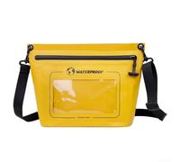 NexRen IPX7 Impermeable Bolsa de hombro Pantalla táctil Compatible Cremallera hermética PVC Dry Case para natación Buceo Kayak Deportes al aire libre Negro (Amarillo)