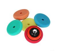 NexRen Juego de almohadillas de pulido y pulido de pintura de coche de 3 pulgadas, kit de 6 esponjas para encerar, sellar y terminar