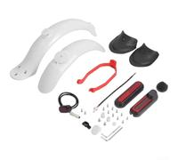 NexRen Juego de soporte de luz trasera guardabarros para Xiaomi M365/Pro Scooter eléctrico, ABS reflectante para parte de guardabarros (conjunto blanco y rojo)