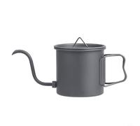 NexRen Juego de té compacto de titanio, tetera de viaje al aire libre, juego de hervidor portátil de camping, juego ligero de 5 piezas con cafetera plegable y múltiples tazas (cafetera)