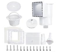 NexRen Kit de skimmer de piscina sobre el suelo SP1091LX compatible con las principales marcas, cesta de vertedero de placa frontal de apertura de 6 pulgadas para una eliminación eficiente de desechos