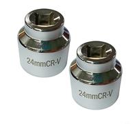 NexRen Llave inglesa, llave de vaso de filtro de aceite de 24 mm con diseño de baja distancia y contacto hexagonal de 6 puntos para evitar daños en la tapa