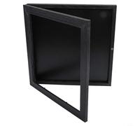 NexRen Marco de exhibición de grano de madera de 13 x 13 pulgadas para camisetas y camisetas, cubierta acrílica resistente a los rayos UV, diseño cuadrado que ahorra espacio