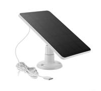 NexRen Para cámara Blink Panel solar al aire libre 4W con 9 cable de carga de 80 pies, solución solar resistente a la intemperie para fuente de alimentación constante (C blanco)