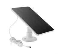 NexRen Para cámara Blink Panel solar al aire libre 4W con 9 cable de carga de 80 pies, solución solar resistente a la intemperie para fuente de alimentación constante (B blanco)