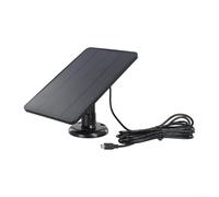 NexRen Para cámara Blink Panel solar al aire libre 4W con 9 cable de carga de 80 pies, solución solar resistente a la intemperie para fuente de alimentación constante (B negro)