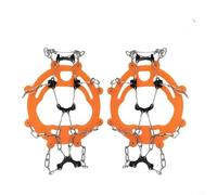 NexRen Puños antideslizantes para zapatos de hielo, cubierta de zapatos de hielo de esquí, cubiertas de crampón de 18 puntos que combinan durabilidad de acero inoxidable y flexibilidad de goma, se