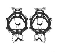 NexRen Puños antideslizantes para zapatos de hielo, cubierta de zapatos de hielo de esquí, cubiertas de crampón de 18 puntos que combinan durabilidad de acero inoxidable y flexibilidad de goma, se