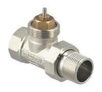 NexRen Válvula termostática de latón para radiador sin cabeza, válvula de control autorregulable para sistema de calefacción doméstica, rosca M30x1 de 5 mm para opciones de montaje vertical (DN20)