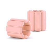 NEXROLA 2 piezas de pesas ajustables para muñeca y tobillo, kit de ejercicio físico para mujeres y hombres, 0.45 kg / 0.9kg, para yoga, pilates, correr, natación y entrenamiento de fuerza (rosa)