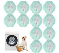 NEXROLA quita bolas de la ropa pack de 12, quita pelos mascota de alta eficacia quitamanchas y antienredos, atrapa pelos lavadora para quitar manchas/ablandar/proteger la ropa 12 x 9 x 3,5 cm(azul)
