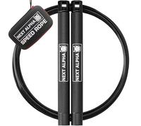 Next Alpha Comba Crossfit - Cuerda Saltar Boxeo - Fitness Jump Rope (Negro)