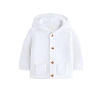 NEXT Bebé Cárdigan de Punto para bebé con Capucha Blanco 12 Meses-18 Meses