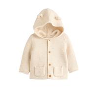 NEXT Bebé Cárdigan de Punto para bebé con Capucha Ecru Neppy 12 Meses