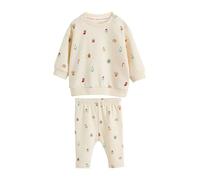 NEXT Bebé Conjunto navideño de sudadera y pantalones de chándal para bebé Crema 12 Meses