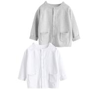 NEXT Bebé Pack de 2 cárdigan de Punto Gris y Blanco para bebé Grey/White 12 Meses-18 Meses