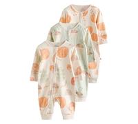 NEXT Bebé Pack de 3 Peleles sin pies con Cremallera bidireccional para bebé Crema 3 Meses