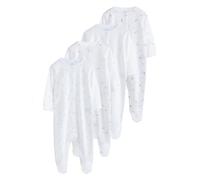 NEXT Bebé Pack de 4 peleles con cierre de botones a presión para bebé Blanco Newborn