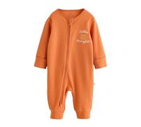 NEXT Bebé Pijama Tipo Pelele con Cremallera bidirecciona y la Leyenda “Little Pumpkin” para bebé Naranja 3 Meses