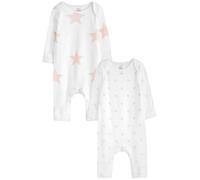 NEXT Bebés niña Pack de 2 Pijamas Tipo Pelele respetuosos con la Piel de tu bebé Pink Star 3 Meses-6 Meses