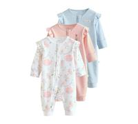 NEXT Bebés niña Pack de 3 Pijamas Tipo Pelele con Cremallera bidireccional para bebé