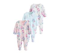 NEXT Bebés niña Pack de 3 Pijamas Tipo Pelele con Cremallera bidireccional para bebé