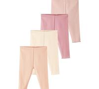NEXT Bebés niña Pack de 4 Leggings de bebé Pink Ribbed 3 Meses