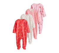 NEXT Bebés niña Pack de 4 Peleles con Cremallera bidireccional para bebé