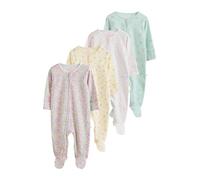 NEXT Bebés niña Pack de 4 Peleles con Cremallera bidireccional para bebé