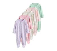 NEXT Bebés niña Pack de 5 Peleles con Cremallera bidireccional para bebé