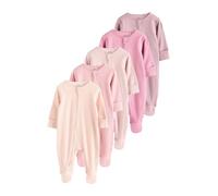 NEXT Bebés niña Pack de 5 Peleles con Cremallera bidireccional para bebé Rosa 18 Meses