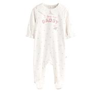 NEXT Bebés niña Pijama Tipo Pelele para bebé con Motivos Relacionados con la Familia Ecru Daddy 9 Meses