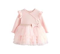 NEXT Bebés niña Vestido con tutú Manga Larga para bebé Rosa 6 Meses-9 Meses