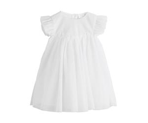 NEXT Bebés niña Vestido de Malla para bebé Blanco Newborn