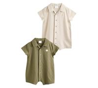 NEXT Bebés niño Pack de 2 peleles infantiles con textura Neutral/Khaki 3 Meses-6 Meses