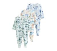 NEXT Bebés niño Pack de 3 Peleles con Cremallera bidireccional para bebé