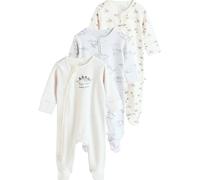 NEXT Bebés niño Pack de 3 peleles con cremallera bidireccional para bebé Gris 9 Meses-12 Meses
